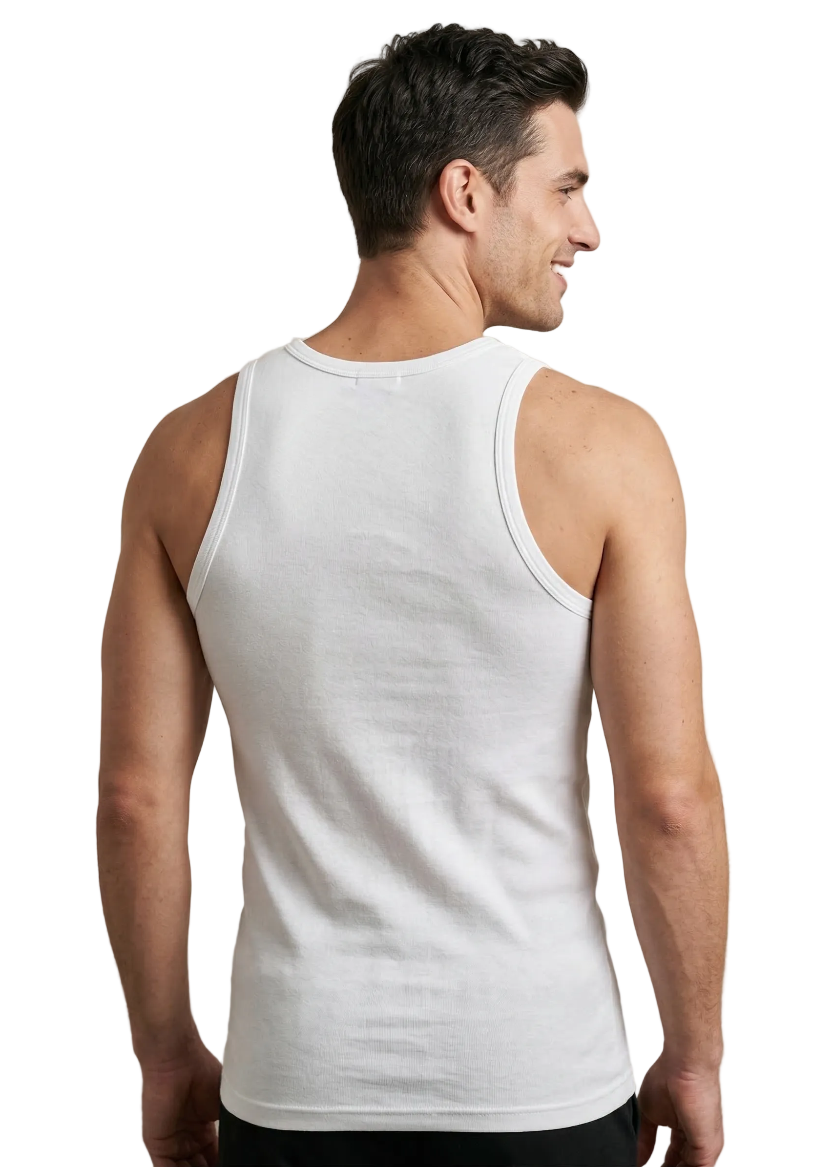 Benetton Men’s Cotton Elastane Vest 23P3menuc156i | Stretch Comfort Undershirt | Soft Breathable Fit 901