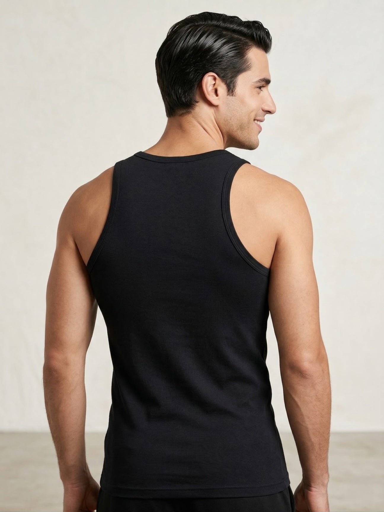 Benetton Men’s Cotton Elastane Fashion Vest 23P3menuc157i | Stretch Fit Stylish Undershirt 100