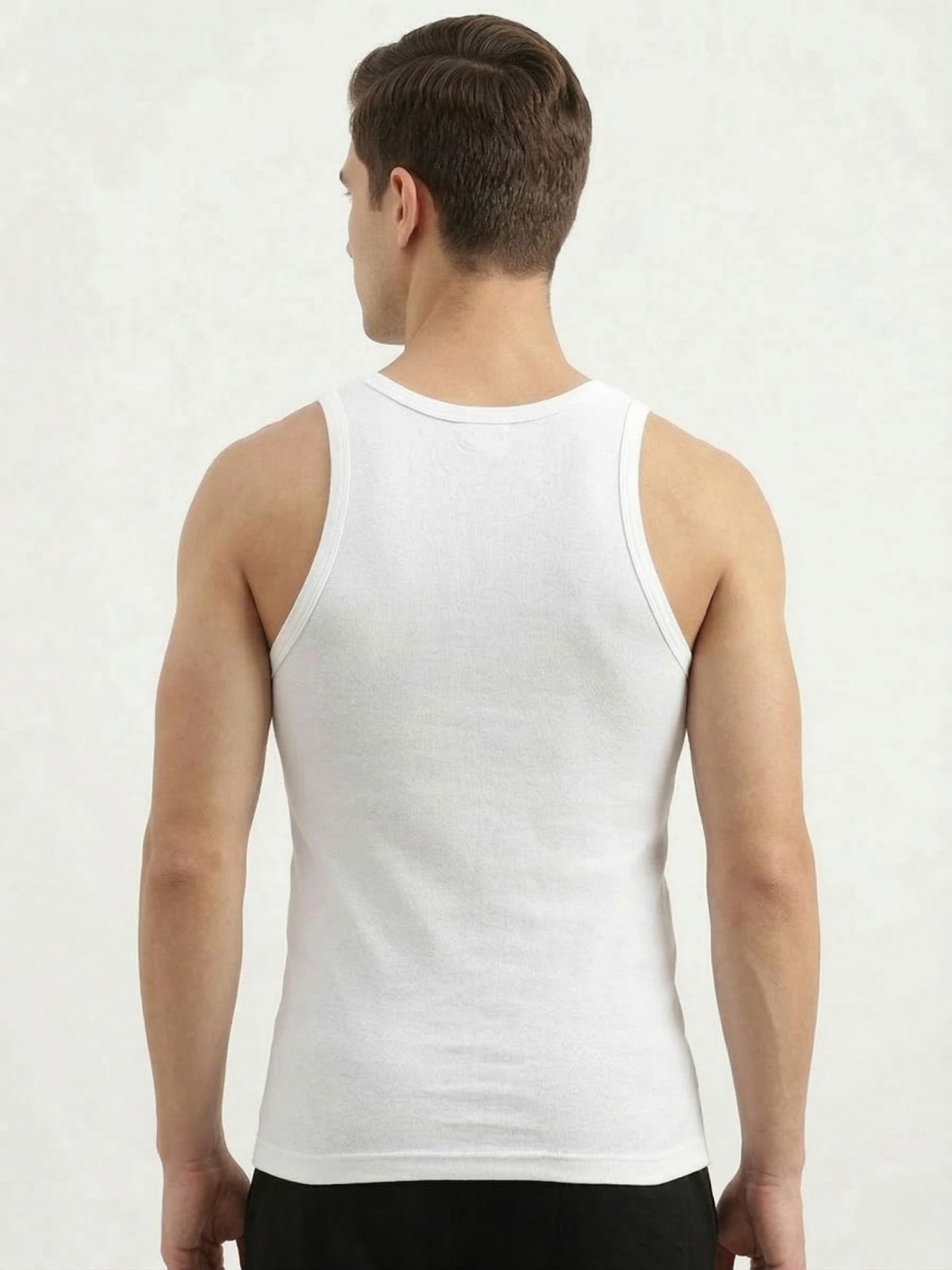 Benetton Men’s Cotton Elastane Fashion Vest 23P3menuc157i | Stretch Fit Stylish Undershirt 101