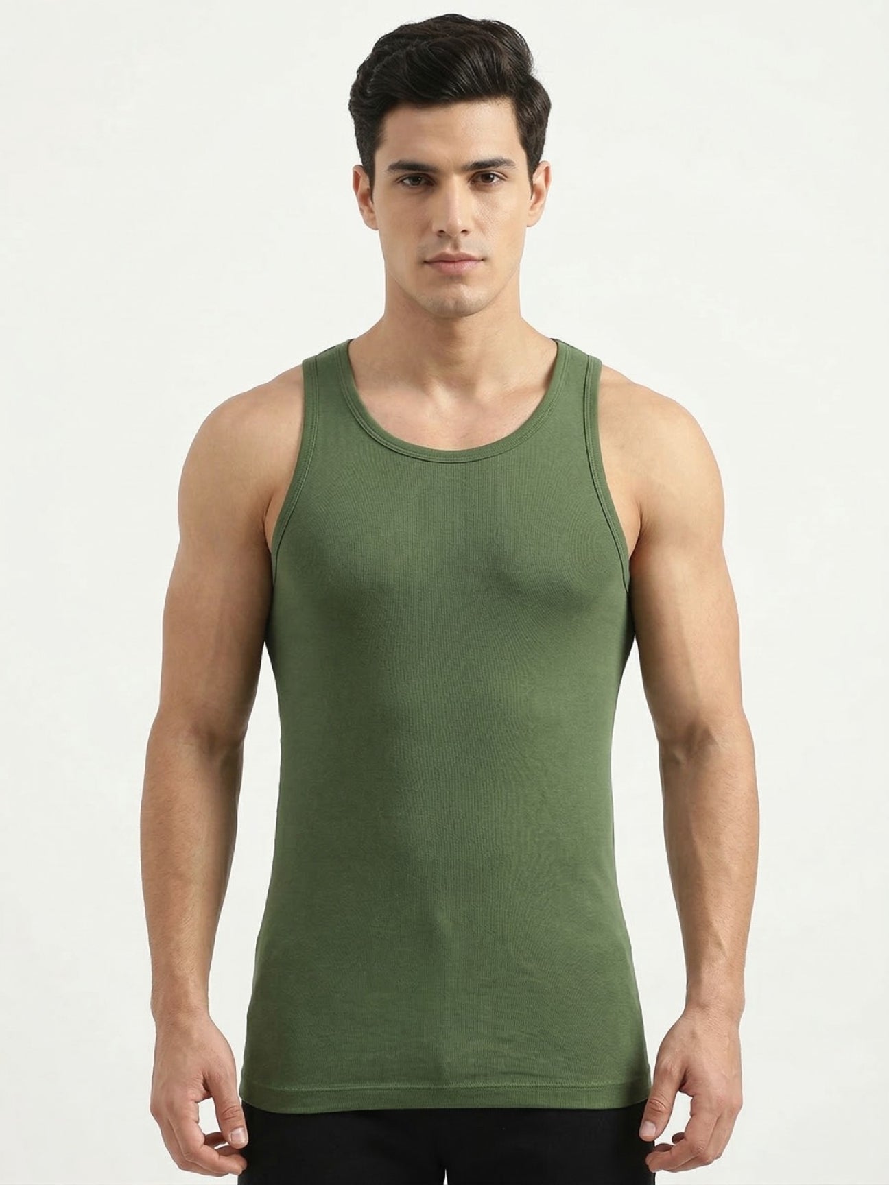 Benetton Men’s Cotton Elastane Fashion Vest 23P3menuc157i | Stretch Fit Stylish Undershirt G11
