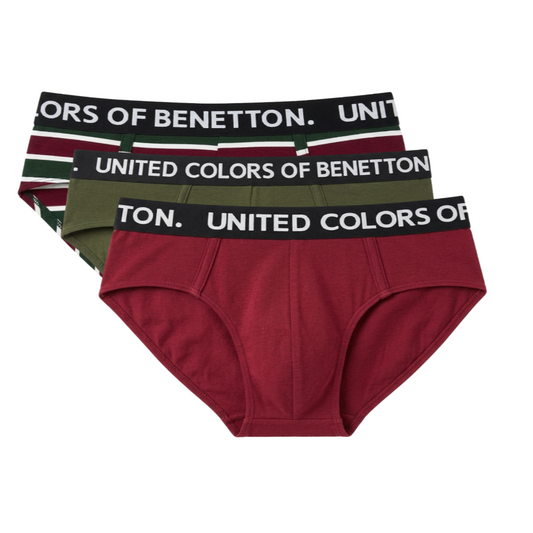 Benetton Men’s Cotton Elastane Brief 23P3menuc183i | 93% Cotton Stretch Comfort Underwear 901