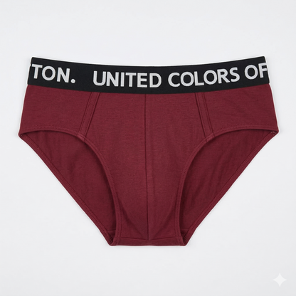 Benetton Men’s Cotton Elastane Brief 23P3menuc183i | 93% Cotton Stretch Comfort Underwear 901