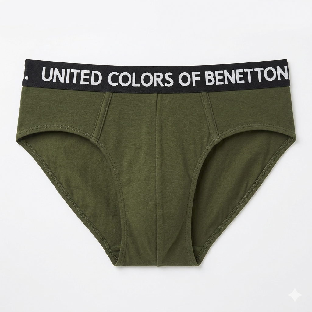 Benetton Men’s Cotton Elastane Brief 23P3menuc183i | 93% Cotton Stretch Comfort Underwear 901