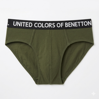Benetton Men’s Cotton Elastane Brief 23P3menuc183i | 93% Cotton Stretch Comfort Underwear 901