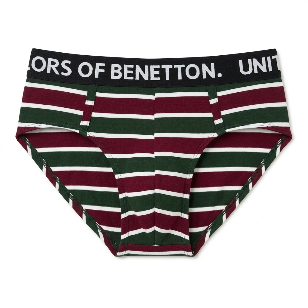 Benetton Men’s Cotton Elastane Brief 23P3menuc183i | 93% Cotton Stretch Comfort Underwear 901