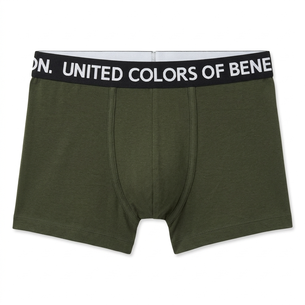 Benetton Men’s Cotton Elastane Trunk 23P3menuc185i | 93% Cotton Stretch Comfort Underwear 901