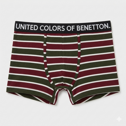 Benetton Men’s Cotton Elastane Trunk 23P3menuc185i | 93% Cotton Stretch Comfort Underwear 901
