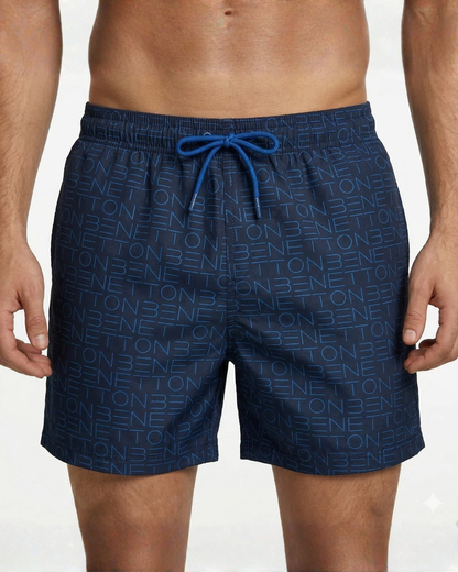 Benetton Men’s Cotton Boxer 01C4uclbox16i | 100% Cotton Comfortable Athleisure Boxers Navy
