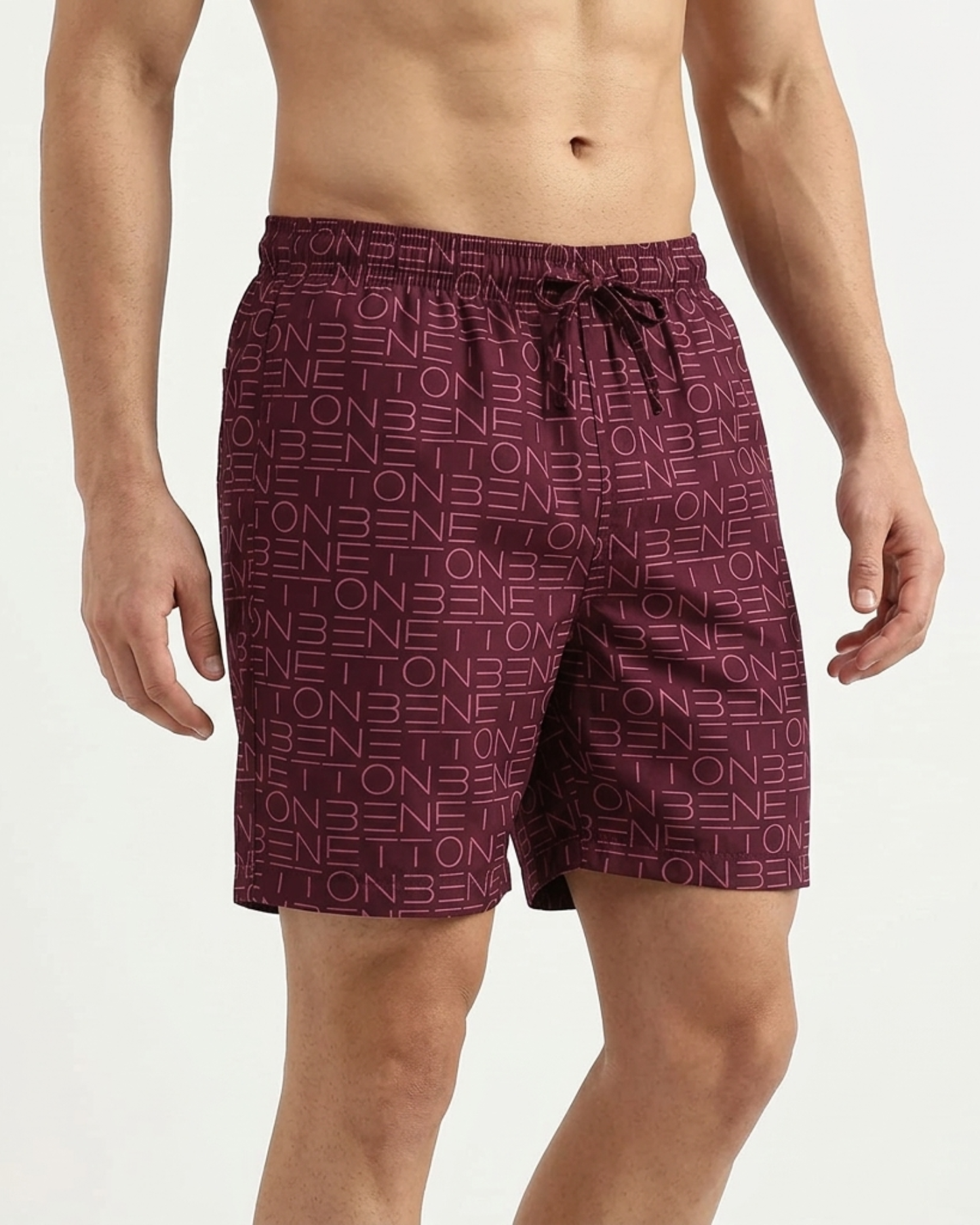 Benetton Men’s Cotton Boxer 01C4uclbox16i | 100% Cotton Comfortable Athleisure Boxers Wine