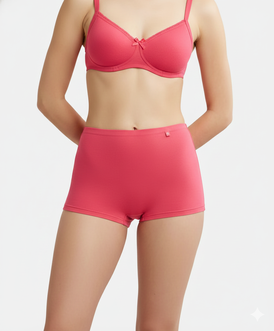 Jockey Women’s Boyleg Panty Pack | Comfortable Cotton Stretch Underwear | Soft Fit Fabric | SS04