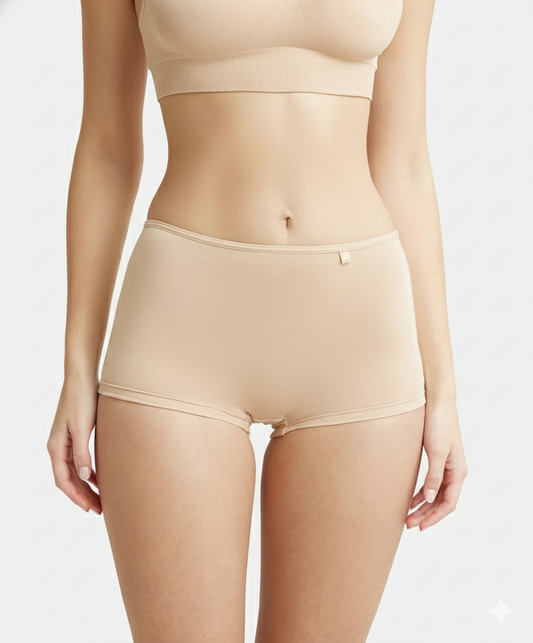 Jockey Women’s Boyleg Panty Pack | Comfortable Cotton Stretch Underwear | Soft Fit Fabric | SS04