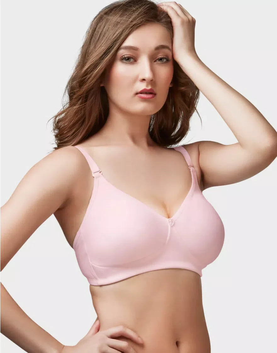 Trylo Women Non Padded Non Wired Bra| Alisa PINK