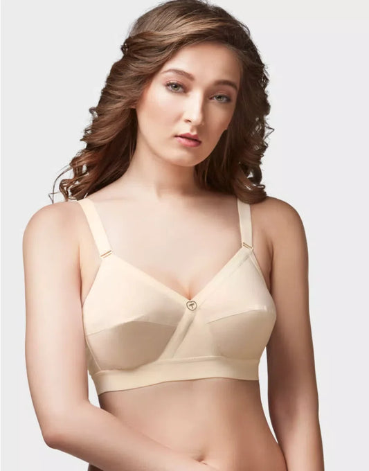 Trylo krutika plain womens cotton non padded bra-7