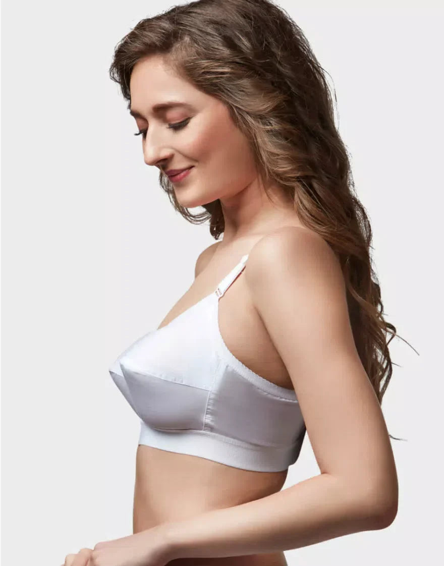 Trylo Krutika Plain Women’s Cotton Bra | Non-Padded Full Coverage | 100% Soft Cotton Comfort